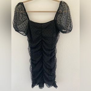 H&M divided mini black polka dot dress medium